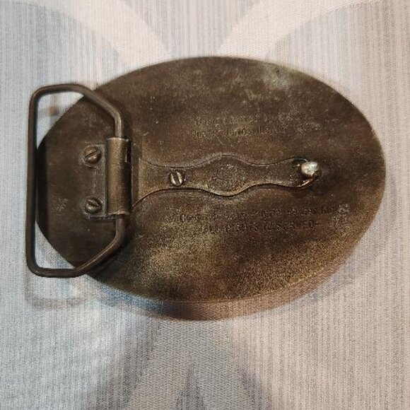 Vintage National Wild Turkey Federation Pewter Belt Buckle By Sid Bell - Picture 2 of 2